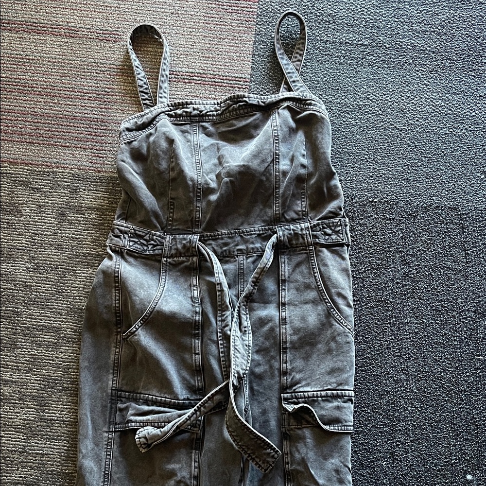 Free People Go West Utility Jumpsuit grey medium - Picture 4 of 8
